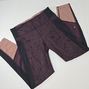 LULULEMON TRAIL BOUND 7/8 TIGHT FULL-ON LUXTREME STAR CRUSHED BLACK WMNS SIZE 6.